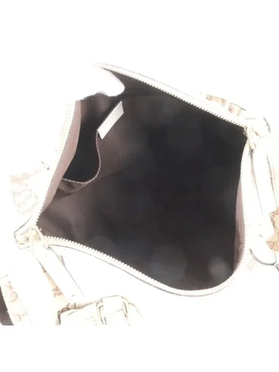 Gucci GG Canvas Leather Handbag Tote - Picture 7 of 9